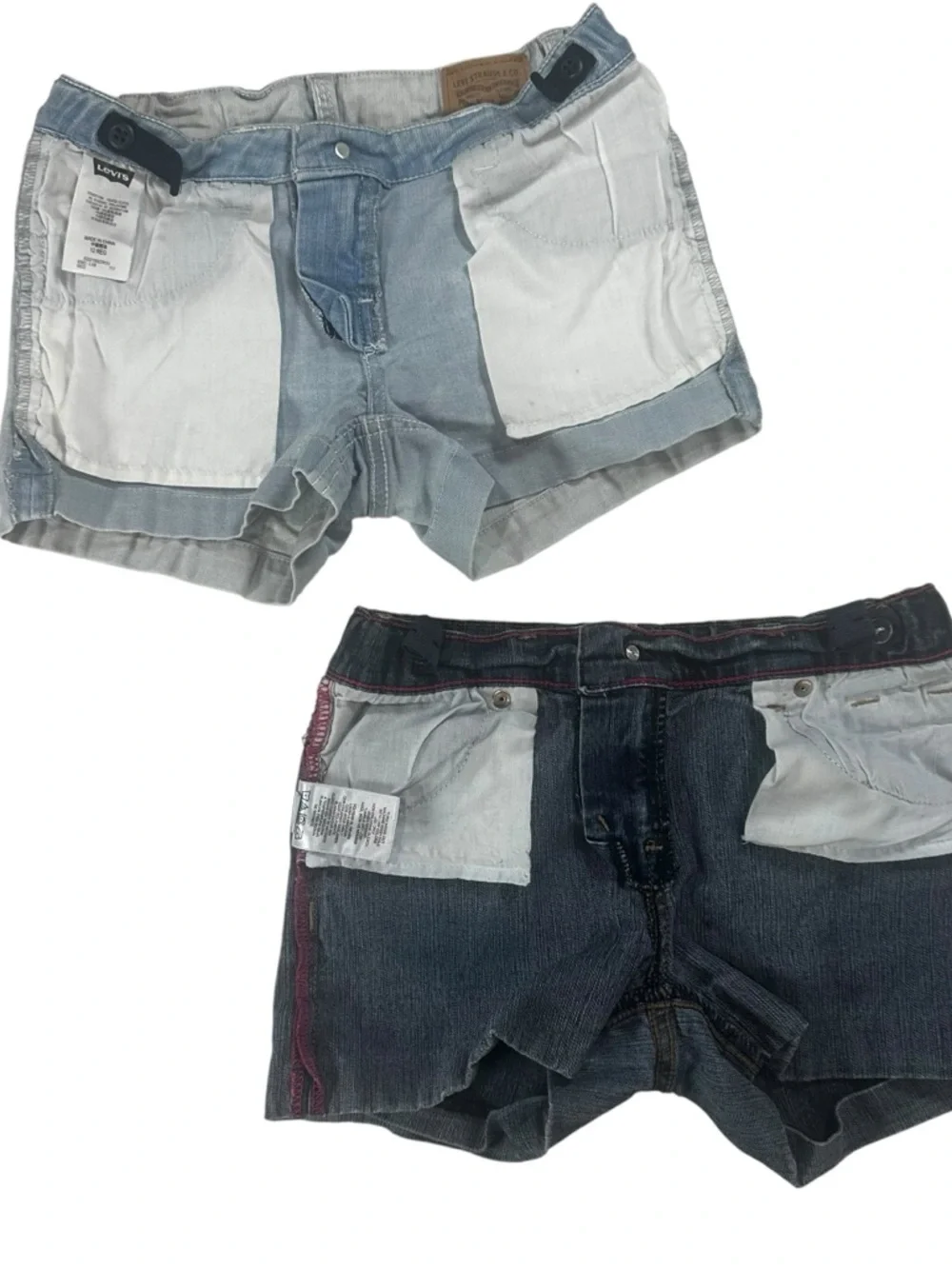 Lot of 2 Levi’s + Jordache Denim Shorts Girls Size 12